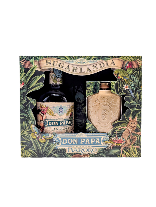 Don Papa BAROKO 40% Vol. 0,7L in Geschenkbox mit Hip Flask