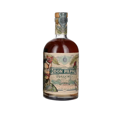 Don Papa BAROKO 40% Vol. 0,7L in Geschenkbox mit Hip Flask