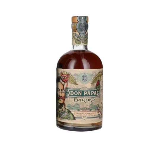 Don Papa BAROKO 40% Vol. 0,7L in Geschenkbox mit Hip Flask